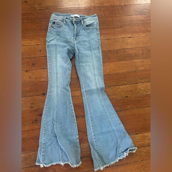 KanCan Flare High Rise Ripped Jean - Picture 1 of 3